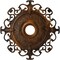 Ekena Millwork Orleans Ceiling Medallion (Fits Canopies up to 8 1/4"), 38 3/8"OD x 6 5/8"ID x 2 7/8"P, Rust CM38OLRUS - alternate 1